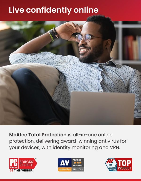 McAfee Protección total 2023 | 3 dispositivos | Exclusivo de Amazon | Software de seguridad antivirus de Internet - Imagen 3