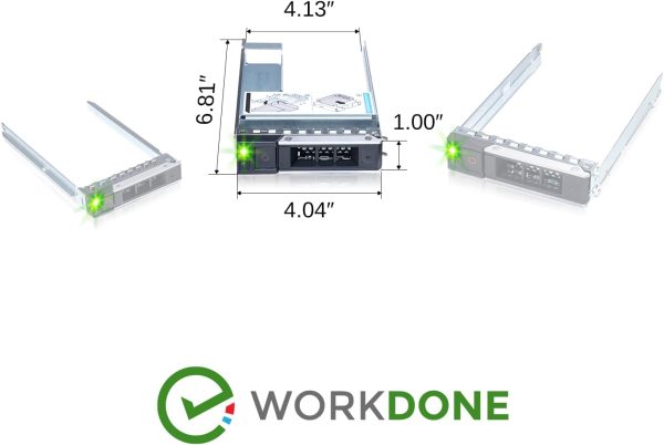 Workdone 6 -Pack - 3.5 "Caddy de disco duro con adaptador HDD de 2.5" - Compatible para servidores Dell PowergeDEDED - R240 R340 R740 R640 R550 R450 R740XD2 R7415 R7425 R6415 - Bray de LED brillante - Manual de configuración - Imagen 7